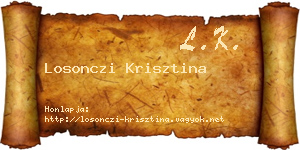 Losonczi Krisztina névjegykártya
